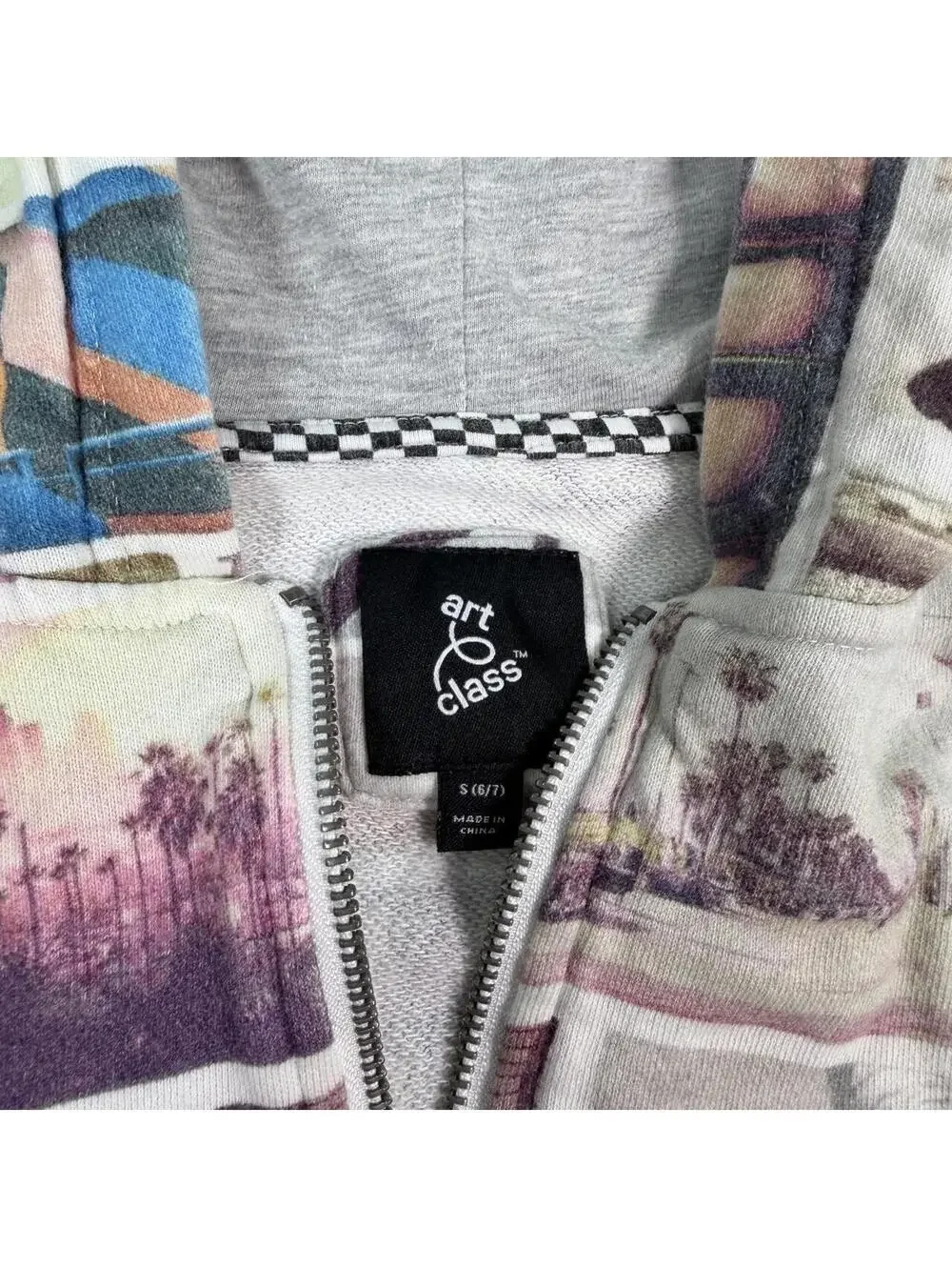Art Class Boys Photoreal Collage Full Zip Hoodie Graphic Skater Record TV Print